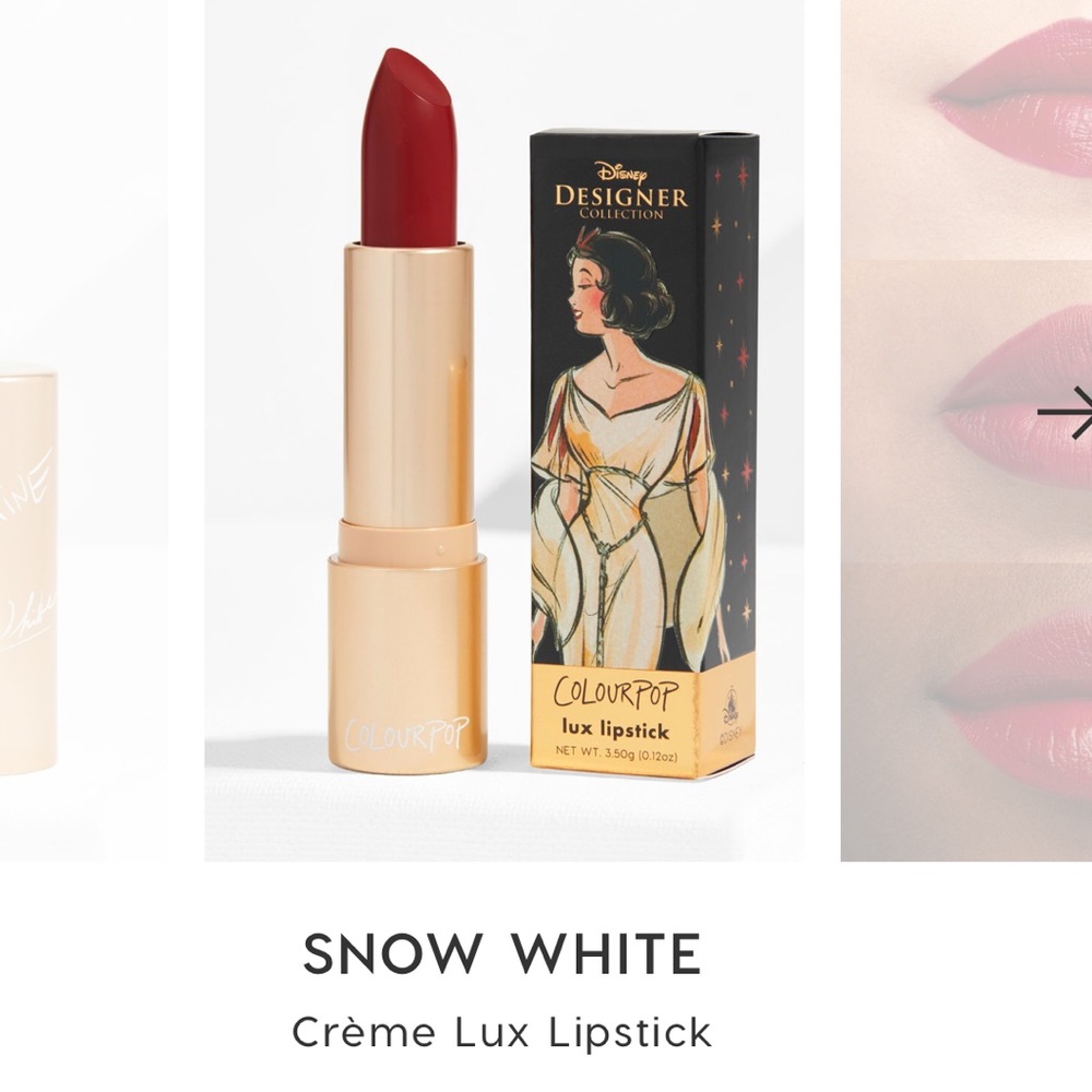 ColourPop Disney Designer Snow White Lux Lipstick